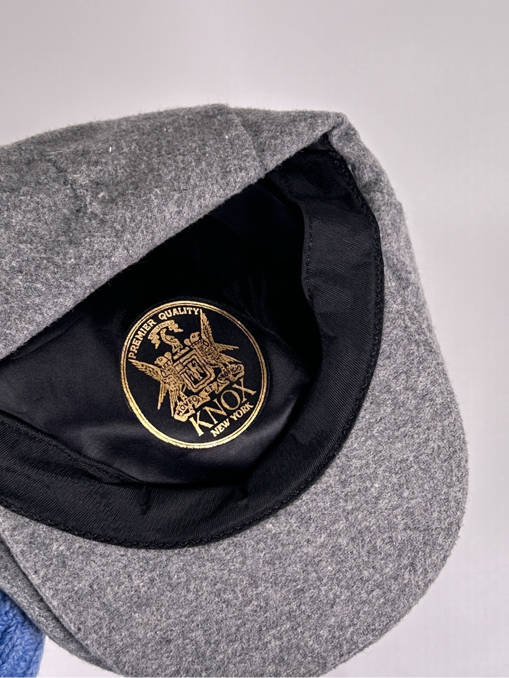Knox New York Vintage Premier Flat Cap Wool Blend Grey Size 7 - Picture 3 of 8